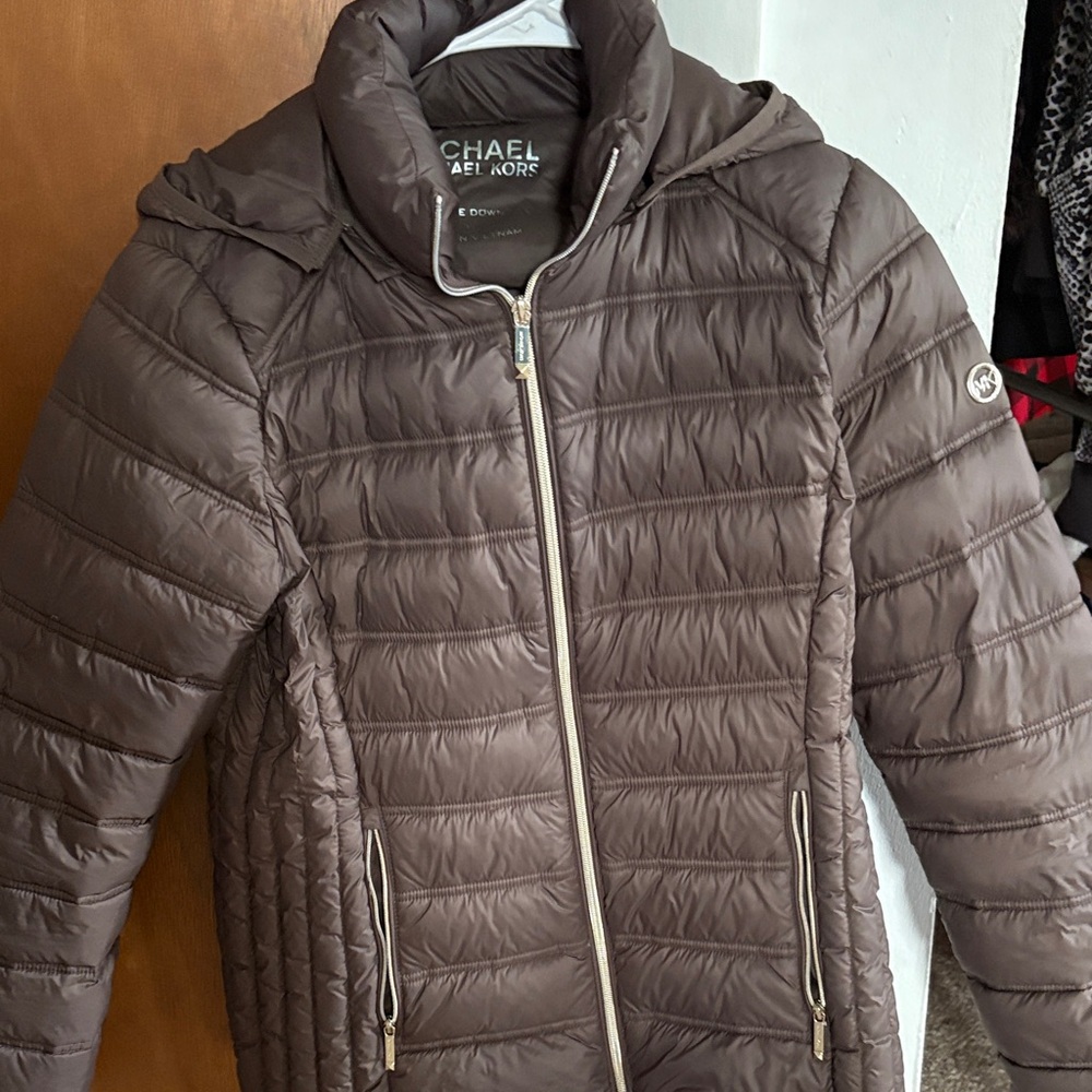 Michael Kors Women's Chocolate Puffer Jacket